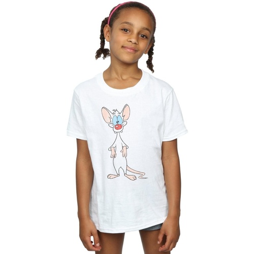 Abbigliamento Bambina T-shirts a maniche lunghe Animaniacs Pinky Classic Pose Bianco