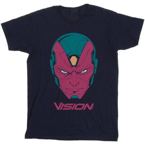 Abbigliamento Uomo T-shirts a maniche lunghe Marvel Avengers Vision Head Blu
