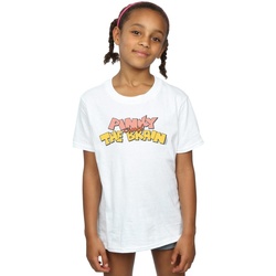 Abbigliamento Bambina T-shirts a maniche lunghe Animaniacs Pinky And The Brain Logo Bianco