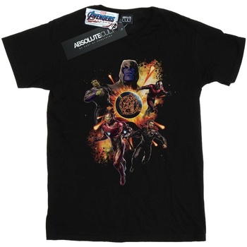 Abbigliamento Donna T-shirts a maniche lunghe Marvel Avengers Endgame Explosion Team Nero