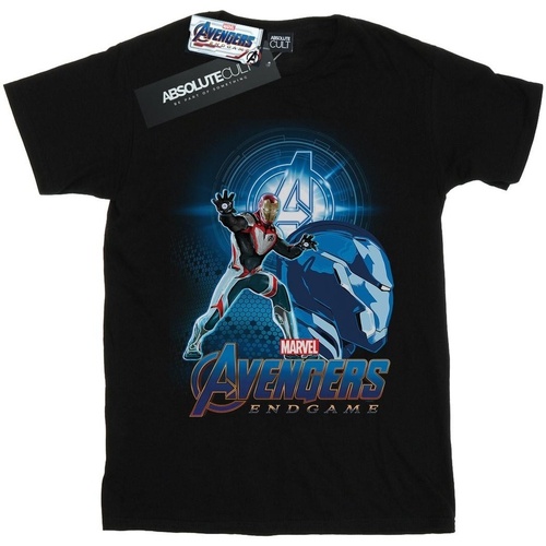 Abbigliamento Donna T-shirts a maniche lunghe Marvel Avengers Endgame Iron Man Team Suit Nero