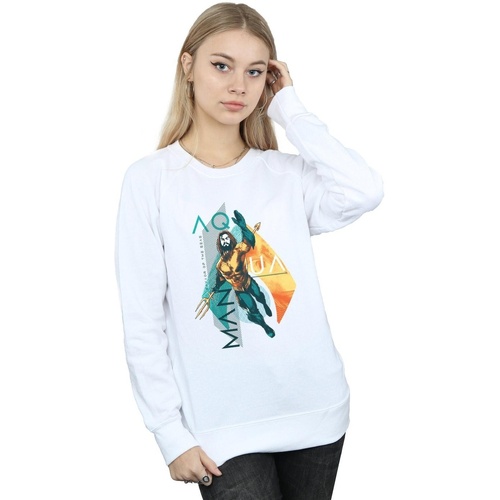 Abbigliamento Donna Felpe Dc Comics Aquaman Tropical Icon Bianco