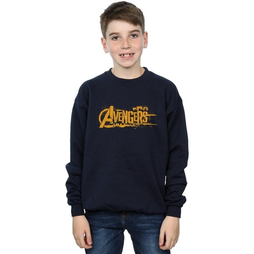 Abbigliamento Bambino Felpe Marvel Avengers Infinity War Orange Logo Blu