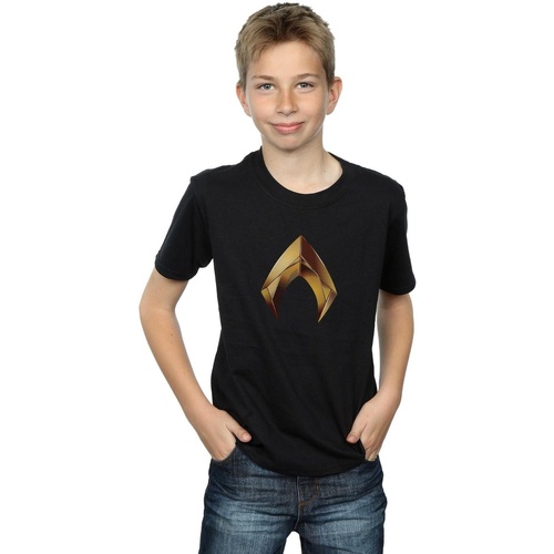 Abbigliamento Bambino T-shirt maniche corte Dc Comics Aquaman Emblem Nero