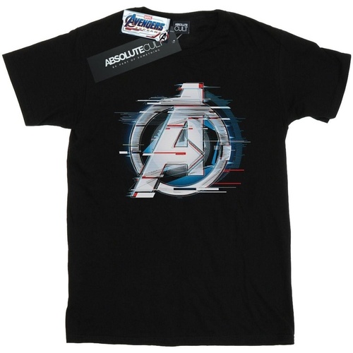 Abbigliamento Donna T-shirts a maniche lunghe Marvel Avengers Endgame Team Tech Logo Nero