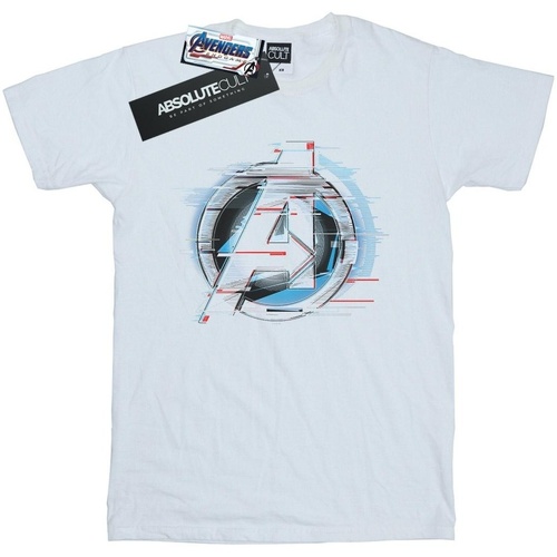 Abbigliamento Donna T-shirts a maniche lunghe Marvel Avengers Endgame Team Tech Logo Bianco