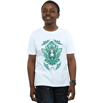 Abbigliamento Bambino T-shirt maniche corte Dc Comics Aquaman Mera Crest Bianco