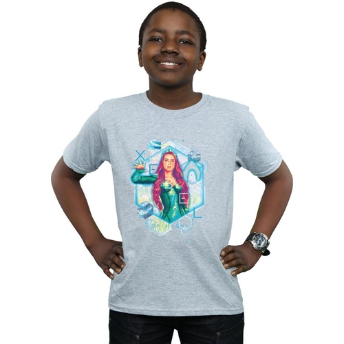 Abbigliamento Bambino T-shirt maniche corte Dc Comics Aquaman Mera Geometric Grigio