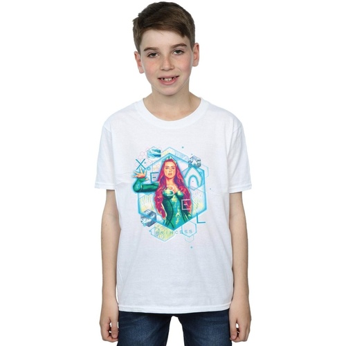 Abbigliamento Bambino T-shirt maniche corte Dc Comics Aquaman Mera Geometric Bianco