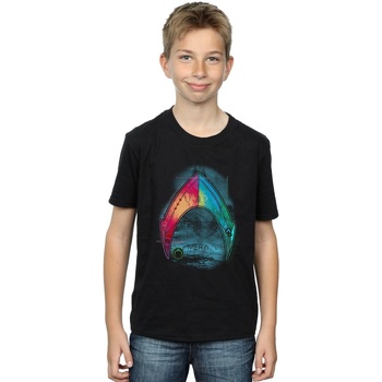 Abbigliamento Bambino T-shirt maniche corte Dc Comics Aquaman Mera Logo Nero