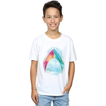 Abbigliamento Bambino T-shirt maniche corte Dc Comics Aquaman Mera Logo Bianco