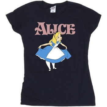 Abbigliamento Donna T-shirts a maniche lunghe Disney Alice In Wonderland Take A Bow Blu