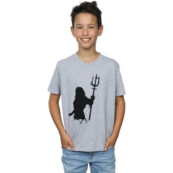 Abbigliamento Bambino T-shirt maniche corte Dc Comics Aquaman Mono Silhouette Grigio