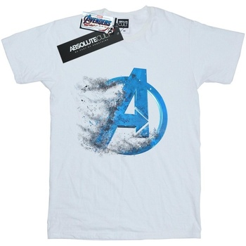 Abbigliamento Donna T-shirts a maniche lunghe Marvel Avengers Endgame Dusted Logo Bianco