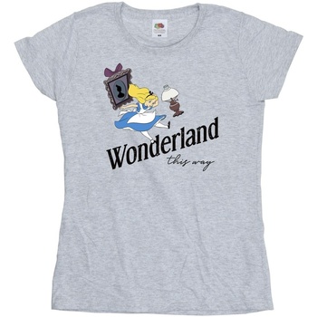 Abbigliamento Donna T-shirts a maniche lunghe Disney Alice In Wonderland This Way Grigio