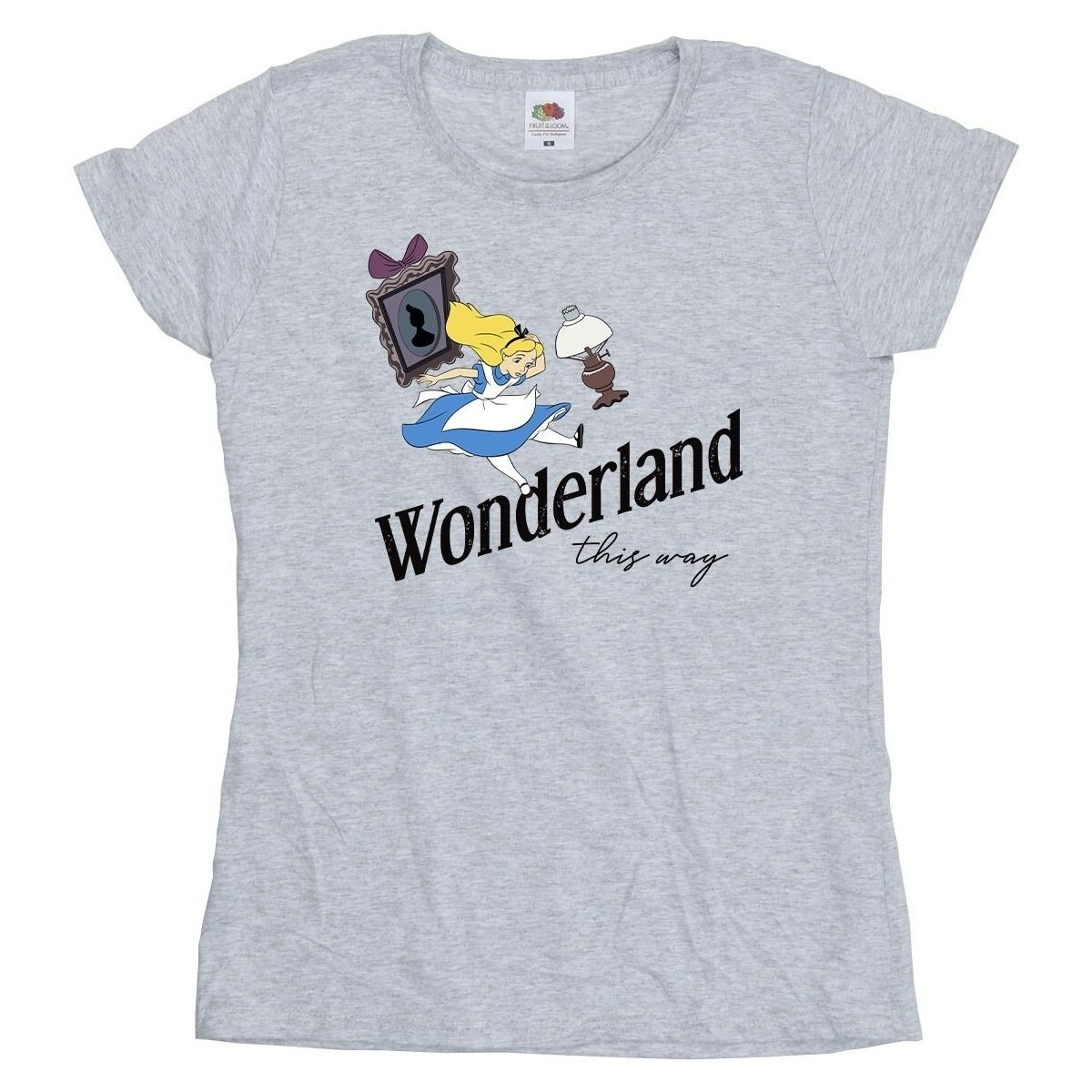 Abbigliamento Donna T-shirts a maniche lunghe Disney Alice In Wonderland This Way Grigio