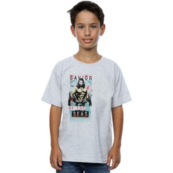 Abbigliamento Bambino T-shirt & Polo Dc Comics Aquaman Saviour Of The Seas Grigio