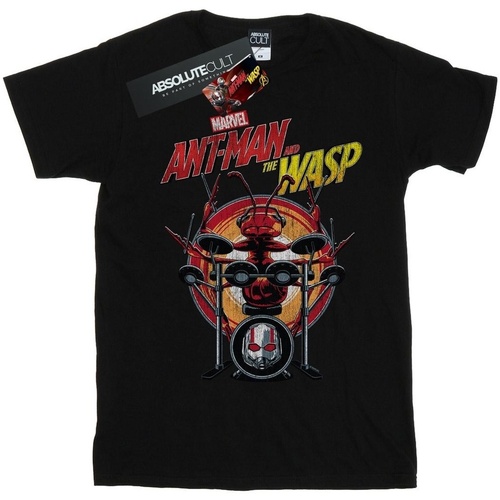 Abbigliamento Bambina T-shirts a maniche lunghe Marvel Ant-Man And The Wasp Drummer Ant Nero
