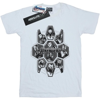 Abbigliamento Donna T-shirts a maniche lunghe Marvel Avengers Endgame Hero Shapes Bianco