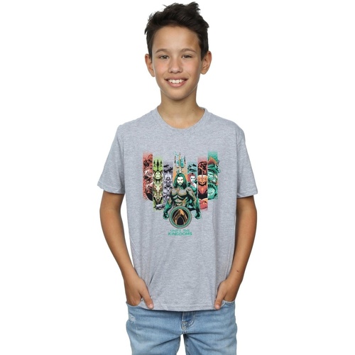 Abbigliamento Bambino T-shirt maniche corte Dc Comics Aquaman Unite The Kingdoms Grigio