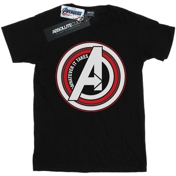 Abbigliamento Donna T-shirts a maniche lunghe Marvel Avengers Endgame Whatever It Takes Symbol Nero