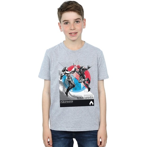 Abbigliamento Bambino T-shirt maniche corte Dc Comics Aquaman Vs Black Manta Grigio