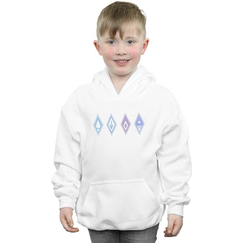 Abbigliamento Bambino Felpe Disney Frozen 2 Elements Symbols Bianco