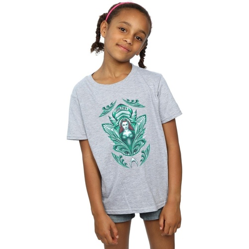Abbigliamento Bambina T-shirts a maniche lunghe Dc Comics BI7123 Grigio