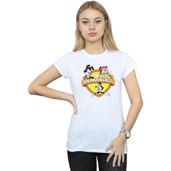 Abbigliamento Donna T-shirts a maniche lunghe Animaniacs Logo Crest Bianco