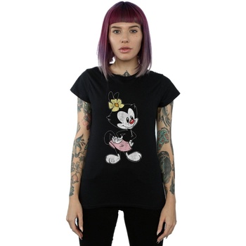 Abbigliamento Donna T-shirts a maniche lunghe Animaniacs Dot Classic Pose Nero