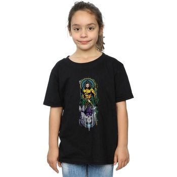 Abbigliamento Bambina T-shirts a maniche lunghe Dc Comics Aquaman Ocean Master Nero