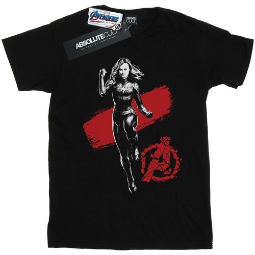 Abbigliamento Donna T-shirts a maniche lunghe Marvel BI7229 Nero
