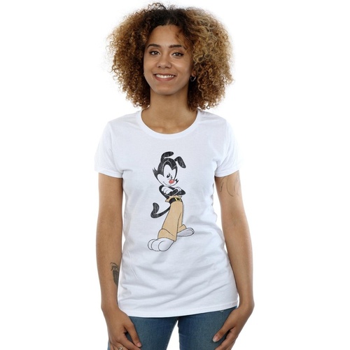 Abbigliamento Donna T-shirts a maniche lunghe Animaniacs Yakko Classic Pose Bianco
