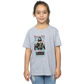 Abbigliamento Bambina T-shirts a maniche lunghe Dc Comics BI7240 Grigio