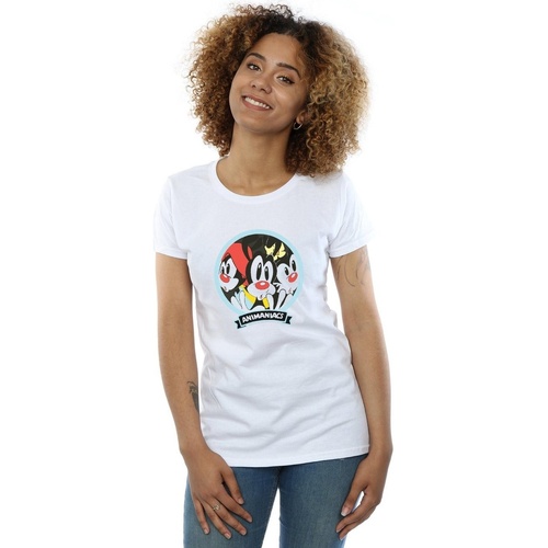 Abbigliamento Donna T-shirts a maniche lunghe Animaniacs Fisheye Group Bianco