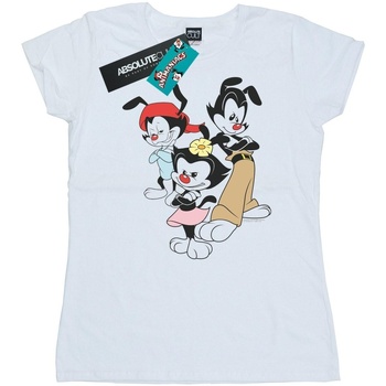 Abbigliamento Donna T-shirts a maniche lunghe Animaniacs Dot Wakko And Yakko Bianco
