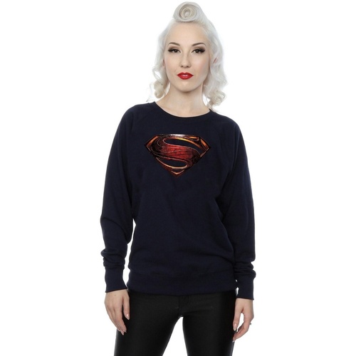 Abbigliamento Donna Felpe Dc Comics Justice League Movie Superman Emblem Blu