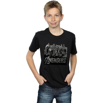 Abbigliamento Bambino T-shirt maniche corte Marvel Avengers Mono Team Art Nero