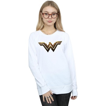 Abbigliamento Donna Felpe Dc Comics Justice League Movie Wonder Woman Emblem Bianco