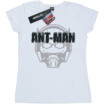 Abbigliamento Donna T-shirts a maniche lunghe Marvel Ant-Man Helmet Fade Bianco