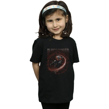 Abbigliamento Bambina T-shirts a maniche lunghe Dc Comics Aquaman Black Manta Circle Nero