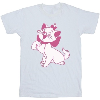 Abbigliamento Bambina T-shirts a maniche lunghe Disney The Aristocats Marie Bianco