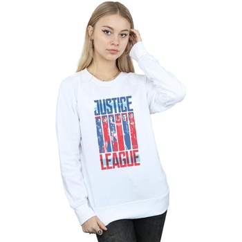 Abbigliamento Donna Felpe Dc Comics Justice League Movie Team Flag Bianco