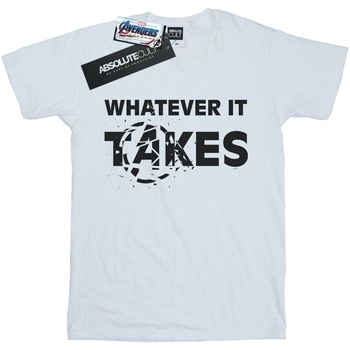 Abbigliamento Donna T-shirts a maniche lunghe Marvel Avengers Endgame Whatever It Takes Bianco