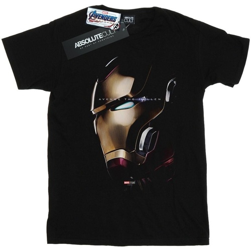 Abbigliamento Donna T-shirts a maniche lunghe Marvel Avengers Endgame Avenge The Fallen Iron Man Nero