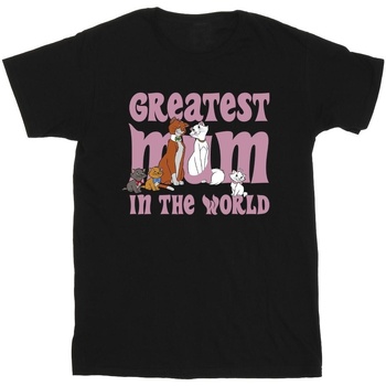 Abbigliamento Bambina T-shirts a maniche lunghe Disney The Aristocats Greatest Mum Nero