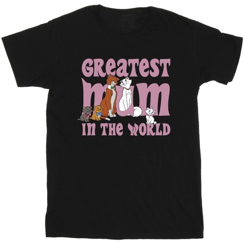 Abbigliamento Bambina T-shirts a maniche lunghe Disney The Aristocats Greatest Mum Nero