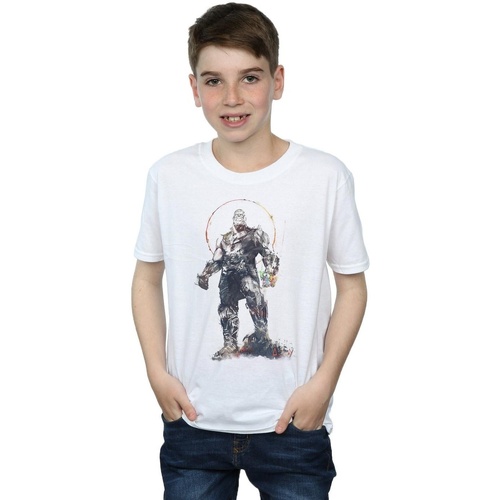 Abbigliamento Bambino T-shirt maniche corte Marvel Avengers Infinity War Thanos Sketch Bianco