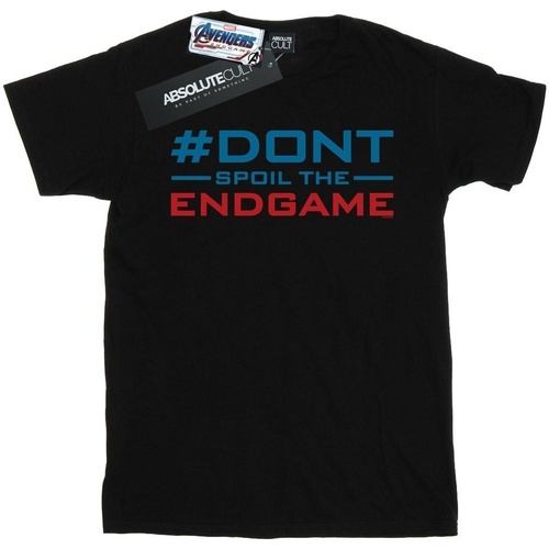 Abbigliamento Donna T-shirts a maniche lunghe Marvel Avengers Endgame Don't Spoil The Endgame Nero