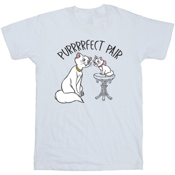 Abbigliamento Bambina T-shirts a maniche lunghe Disney The Aristocats Purrfect Pair Bianco